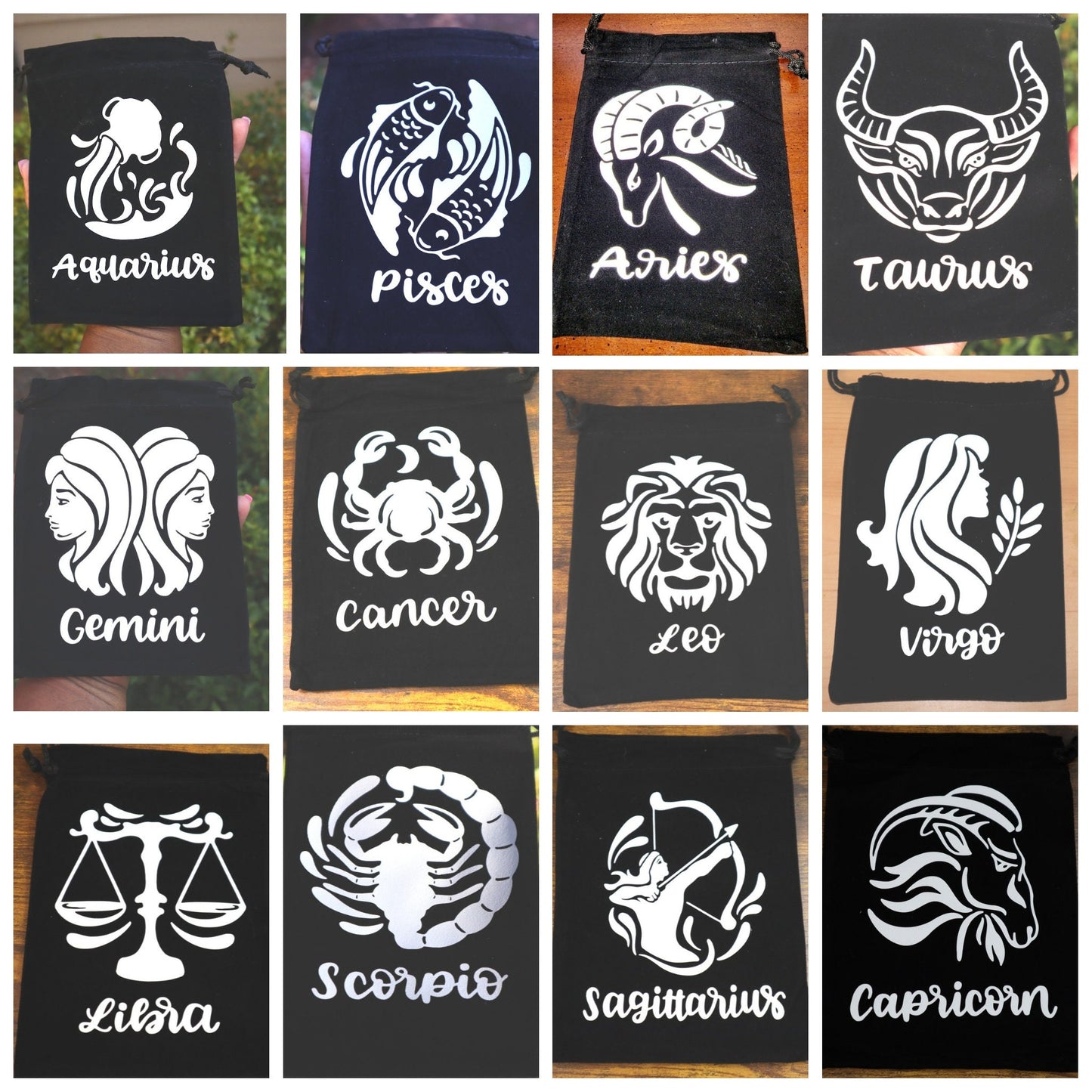 Zodiac Crystals, Astrological Crystals, Aquarius, Pisces, Aries, Taurus, Gemini, Cancer, Leo, Virgo, Libra, Scorpio, Sagittarius, Capricorn