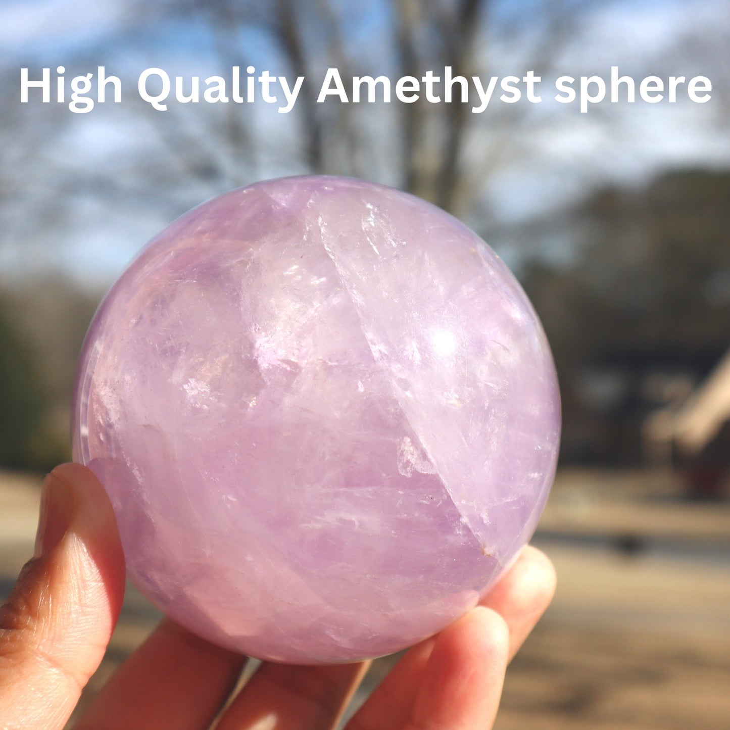 High Quality Amethyst Sphere, Big Crystal Sphere, Gemstone Rainbow Flash Amethyst Sphere, Natural Amethyst Quartz Crystal Ball, Large Sphere