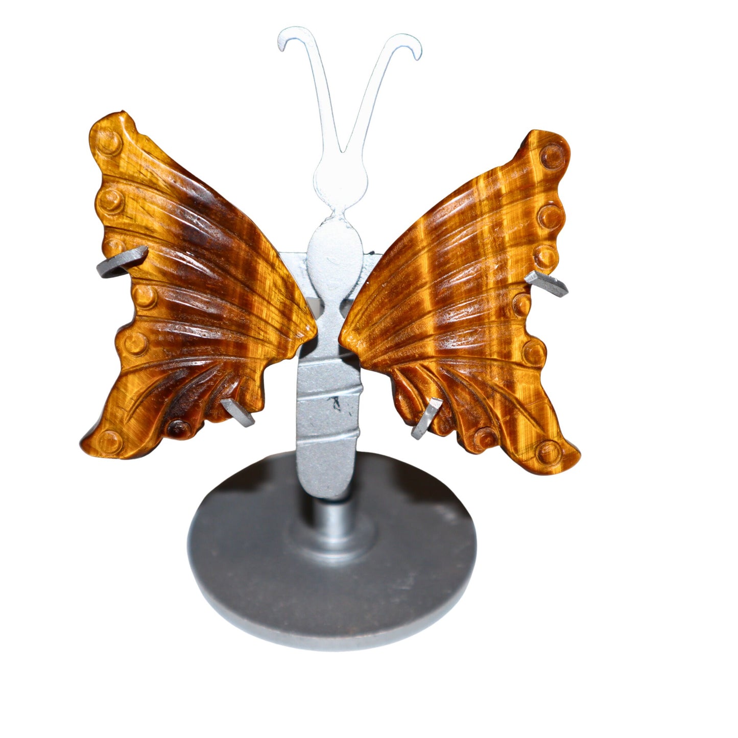 Crystal Butterfly Wings with Stand, Smoky Quartz Wings, Tigers Eye Wings, Natural Crystal Carving, Butterfly Wings
