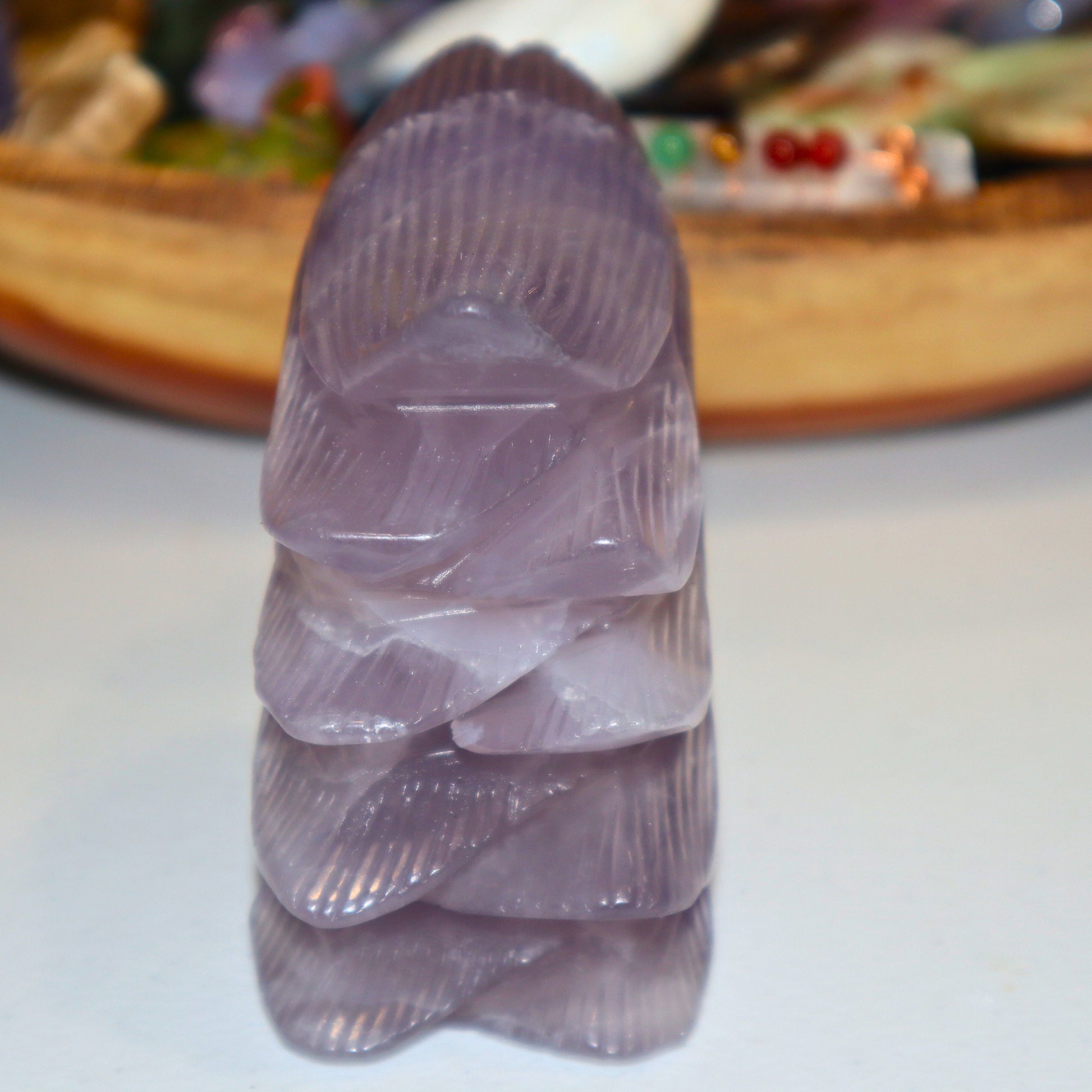 Purple Fluorite Eagle Head Carving - Unique Gemstone Sculpture, Healing Crystal Art, Home Decor, Gift for Nature Lovers, Handcrafted on Etsy